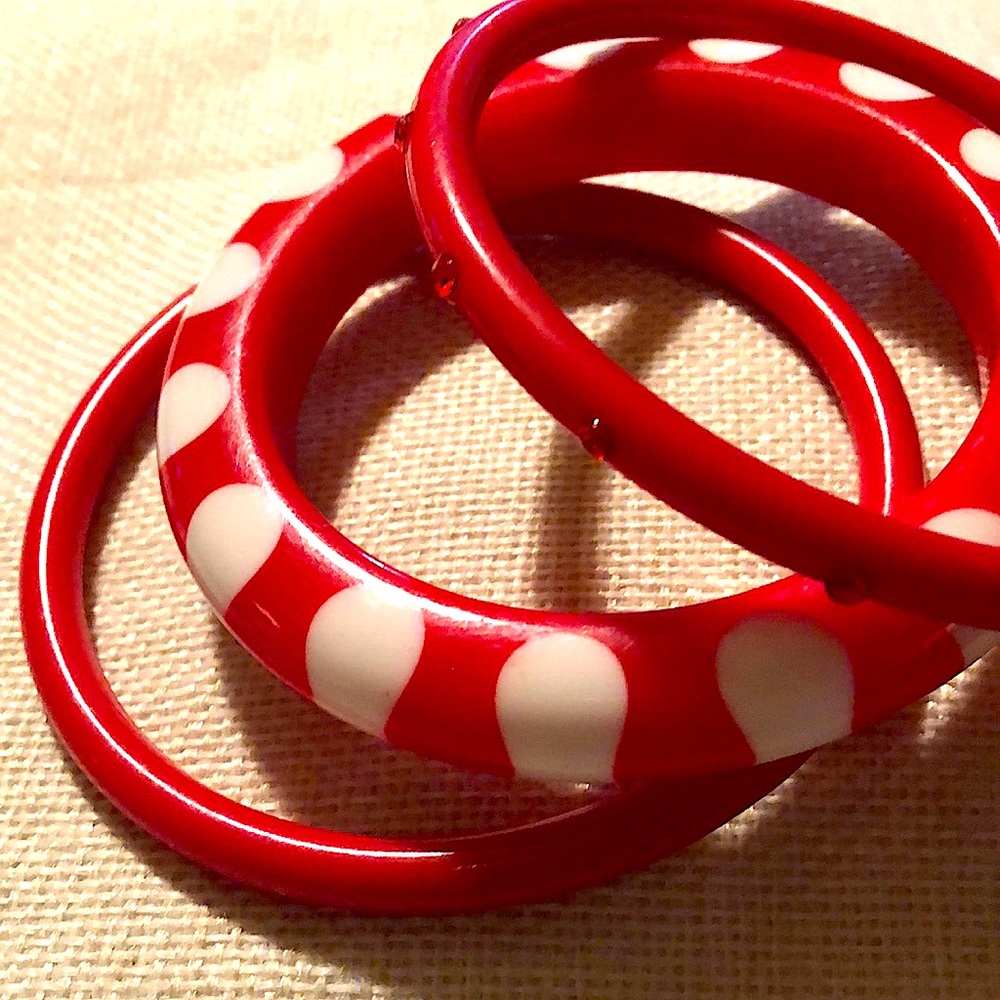 3pc Set of Bracelets Bangles Vintage 1980’s Nice